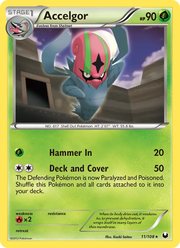 Accelgor, Pokémon card