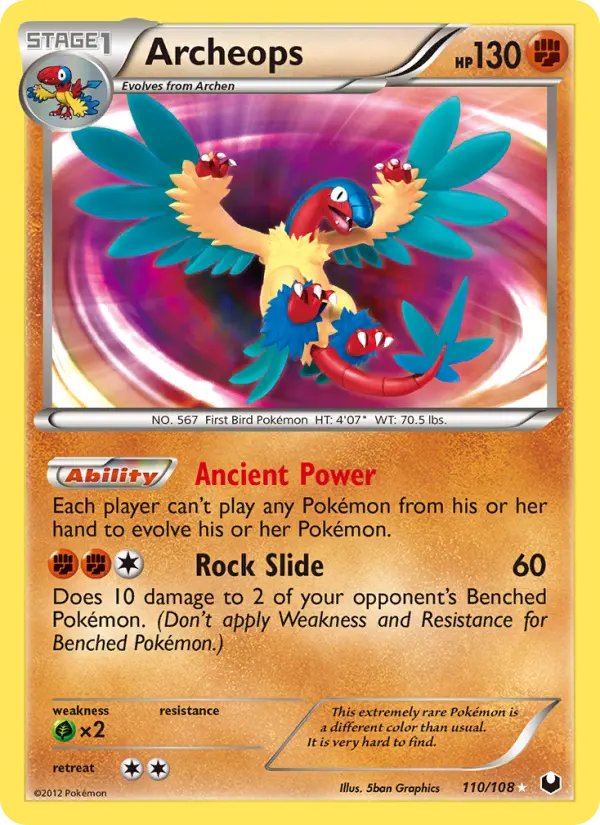 Archeops, Pokémon card