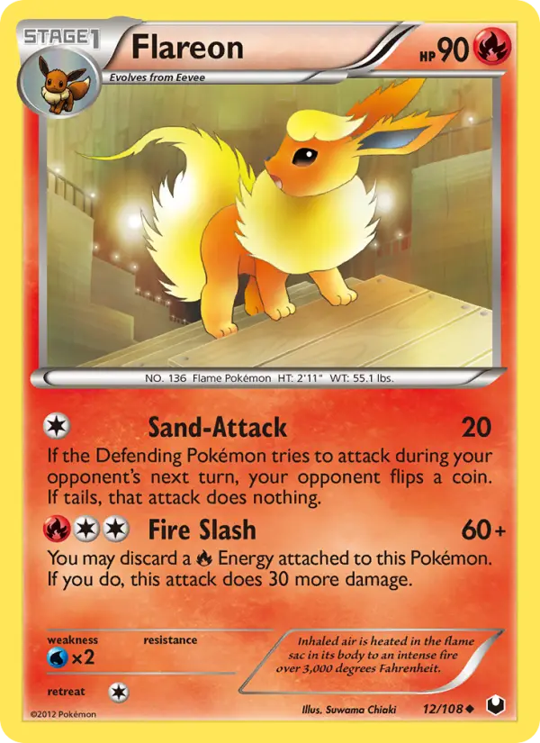 Flareon, Pokémon card