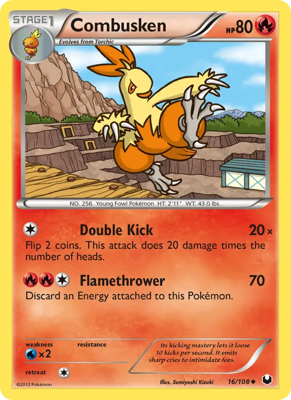 Combusken, Pokémon card