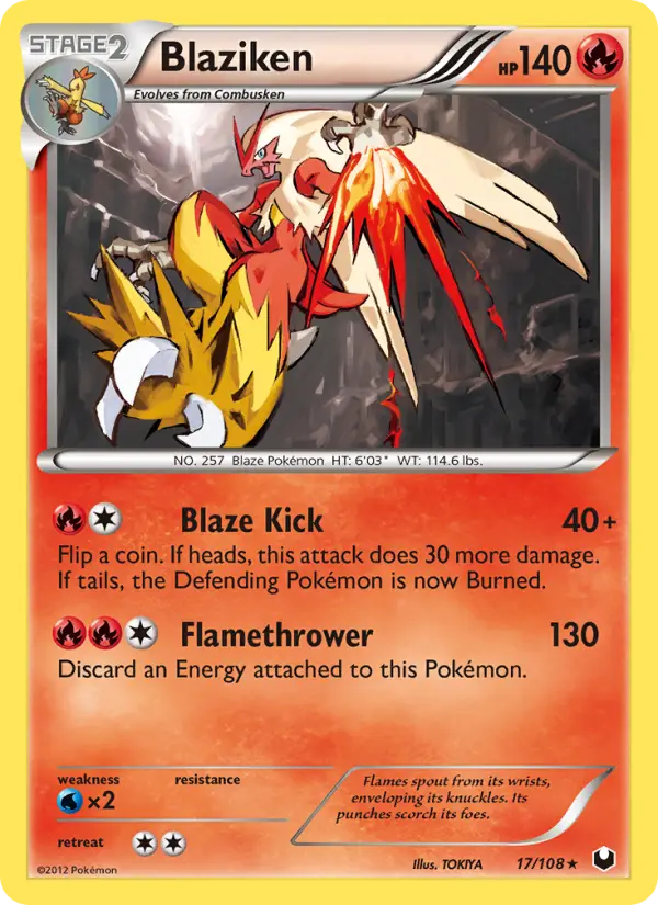Blaziken, Pokémon card