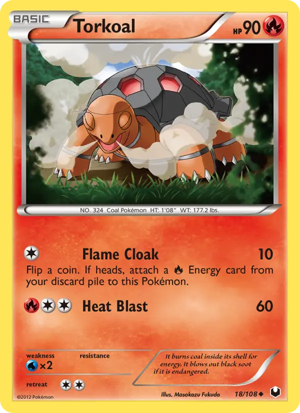 Torkoal, Pokémon card