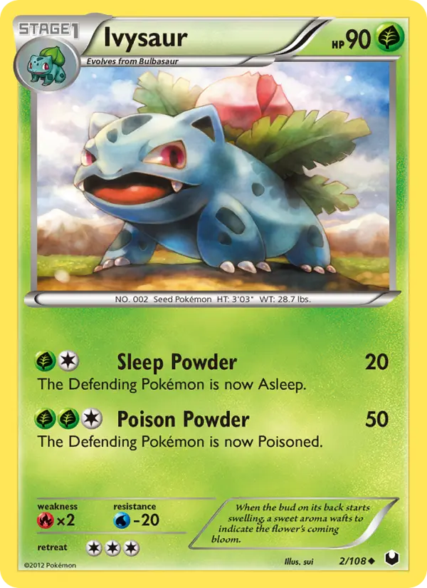 Ivysaur, Pokémon card