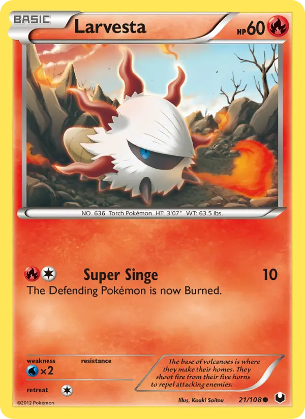 Larvesta, Pokémon card