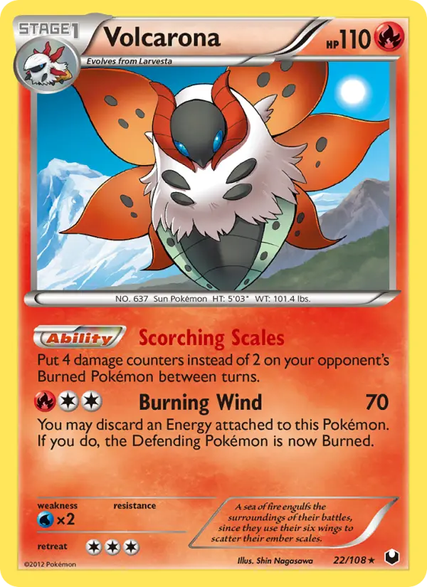 Volcarona, Pokémon card