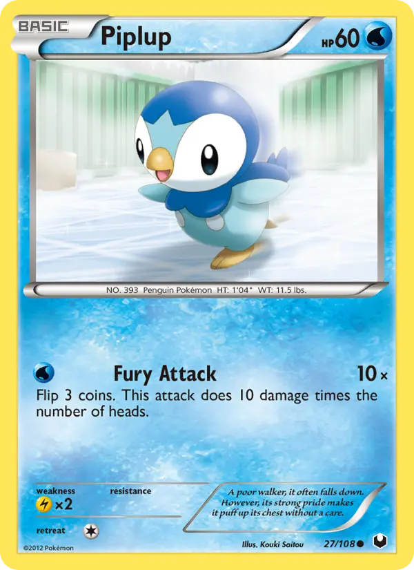 Piplup, Pokémon card