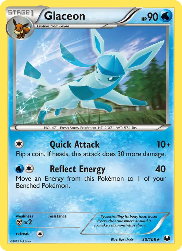 Glaceon, Pokémon card