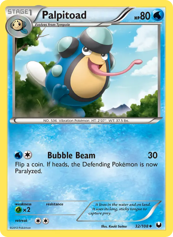 Palpitoad, Pokémon card