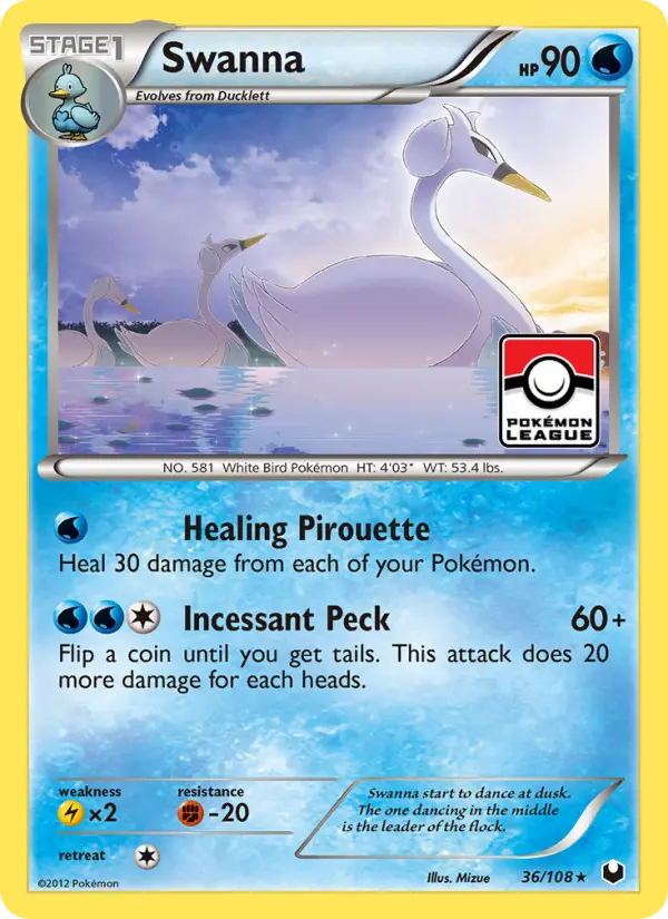 Swanna, Pokémon card