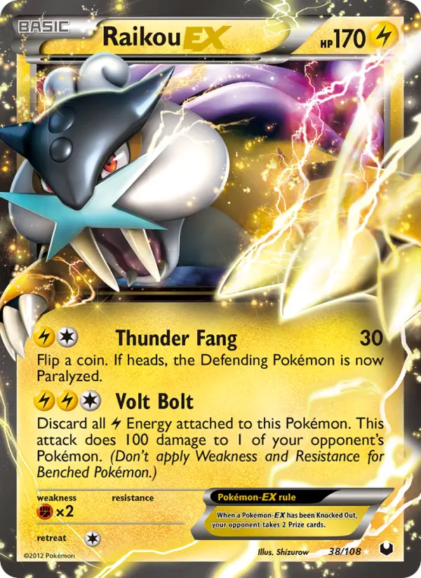 Raikou-EX, Pokémon card