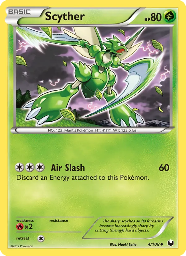 Scyther, Pokémon card