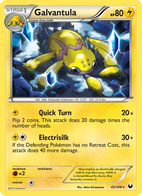 Galvantula, Pokémon card