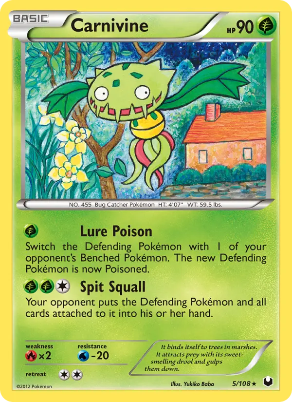 Carnivine, Pokémon card