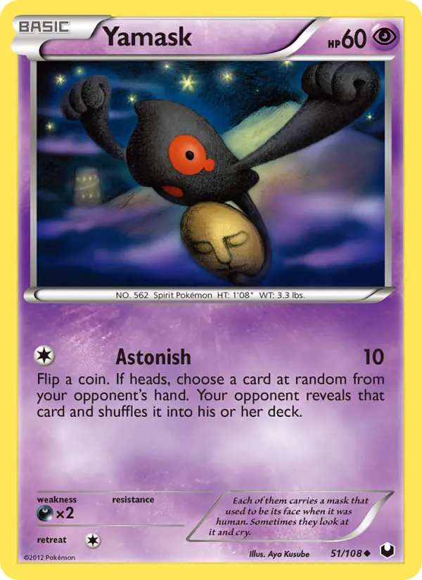 Yamask, Pokémon card
