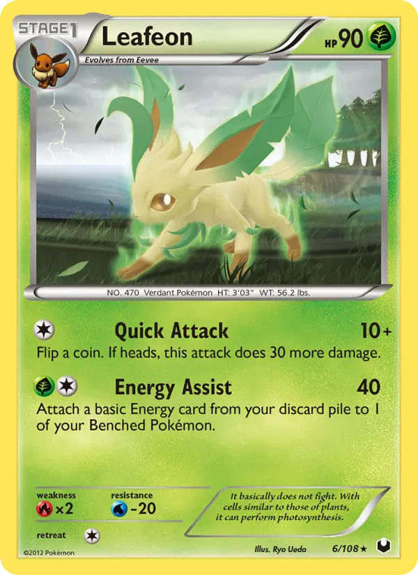 Leafeon, Pokémon card