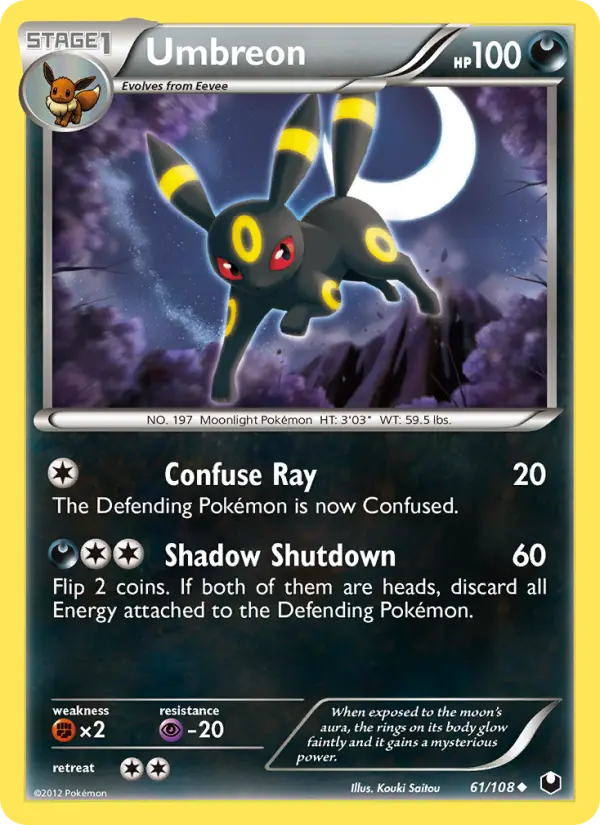 Umbreon, Pokémon card
