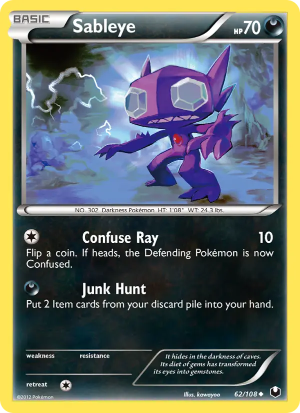 Sableye, Pokémon card