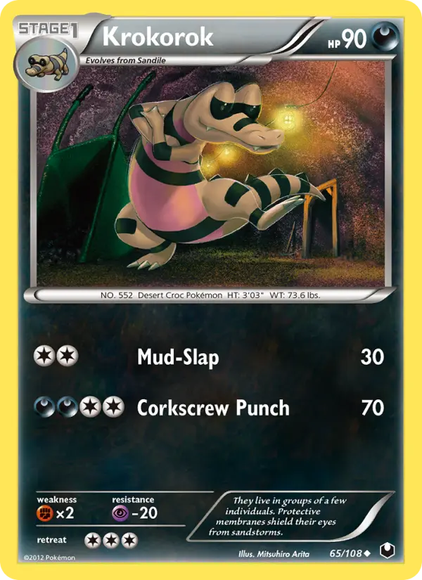 Krokorok, Pokémon card