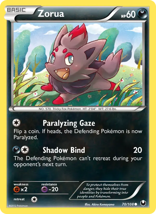 Zorua, Pokémon card