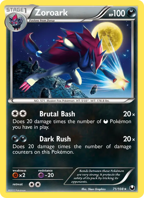 Zoroark, Pokémon card
