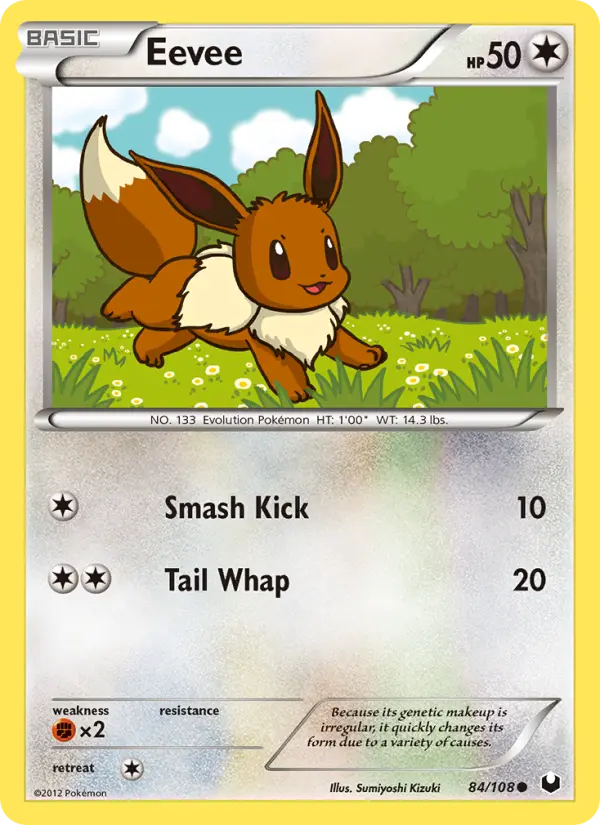 Eevee, Pokémon card