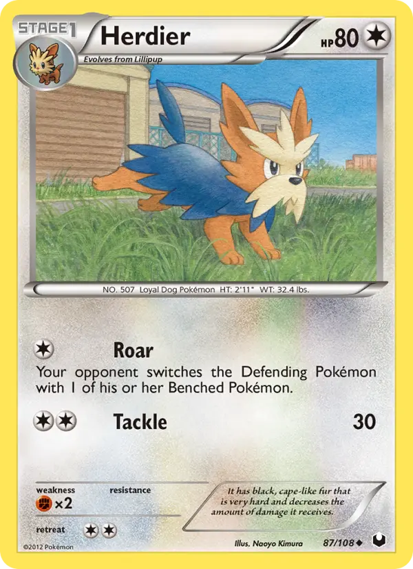 Herdier, Pokémon card