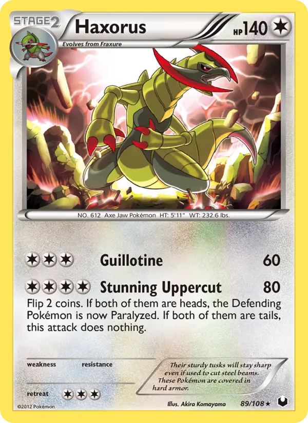 Haxorus, Pokémon card