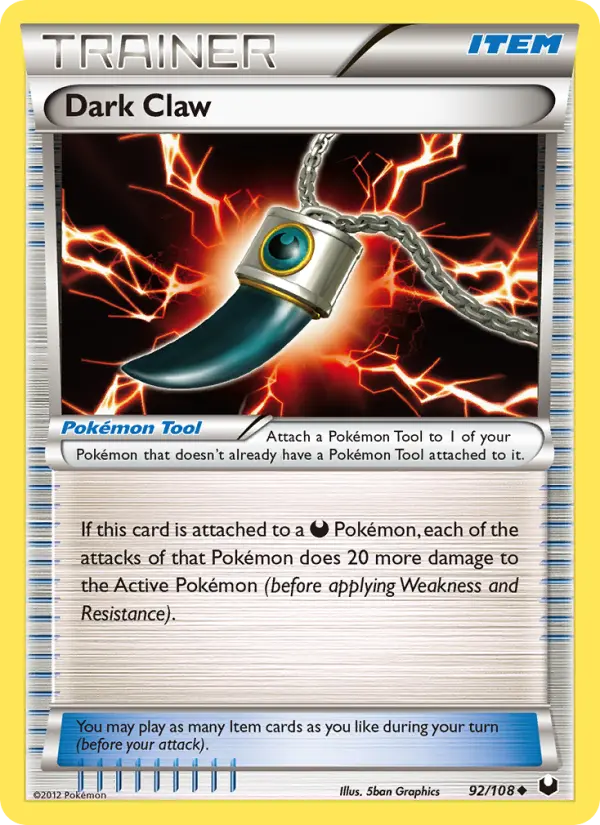 Dark Claw, Pokémon card