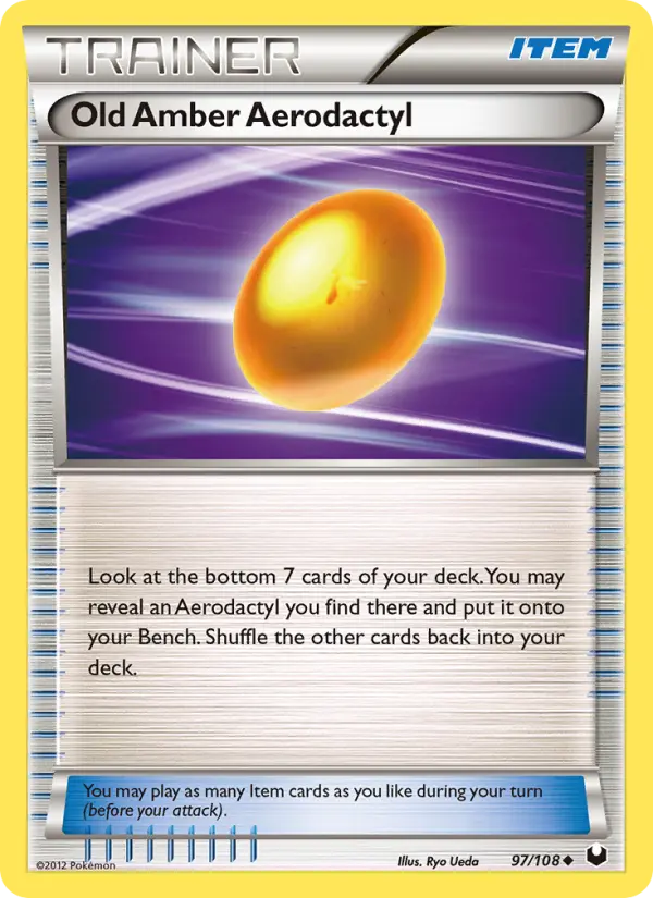 Old Amber Aerodactyl, Pokémon card