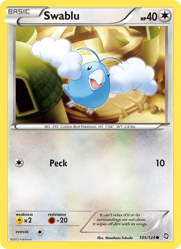 Swablu, Pokémon card