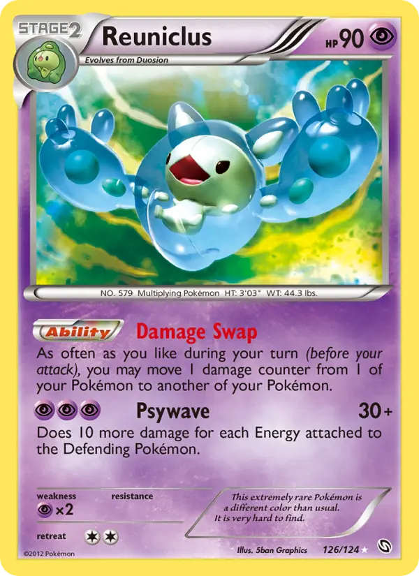 Reuniclus, Pokémon card