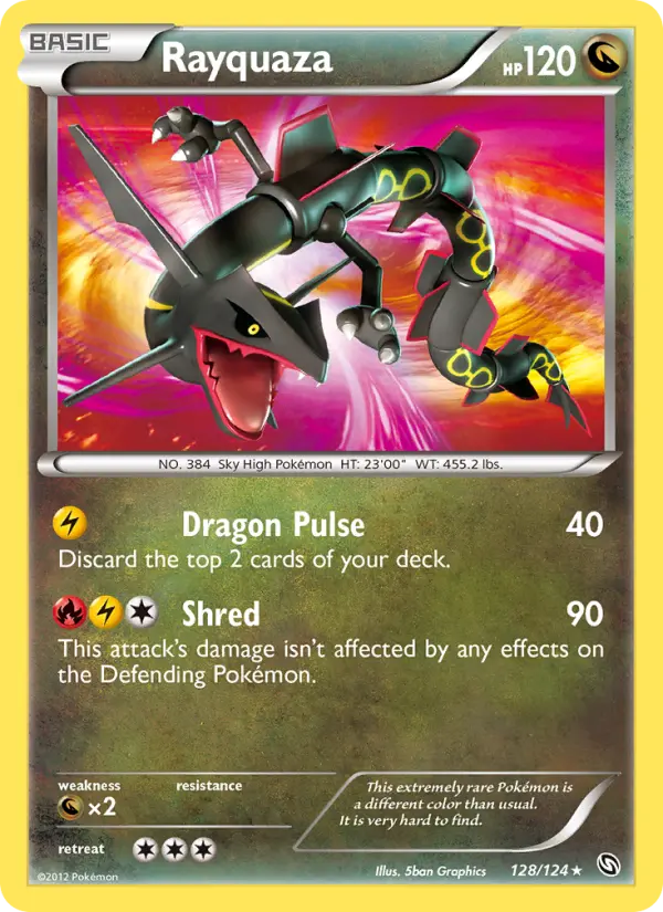 Rayquaza, Pokémon card
