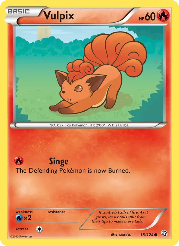Vulpix, Pokémon card