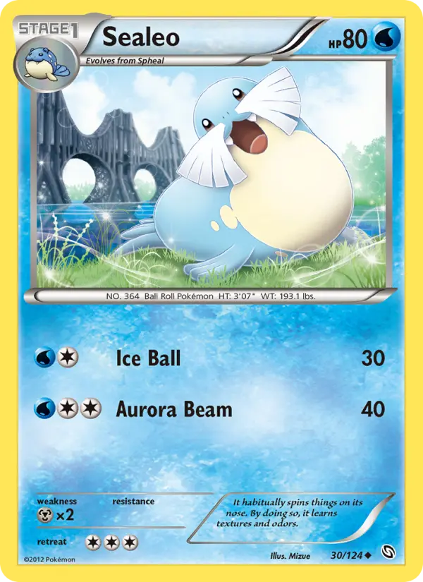 Sealeo, Pokémon card
