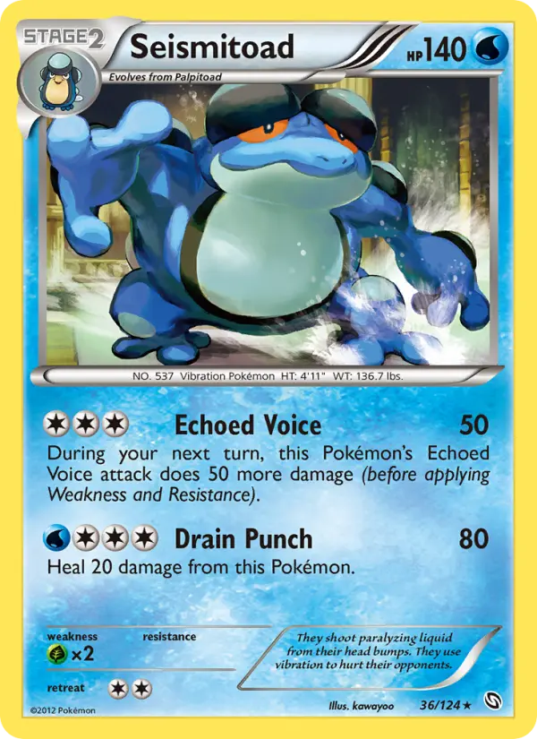 Seismitoad, Pokémon card