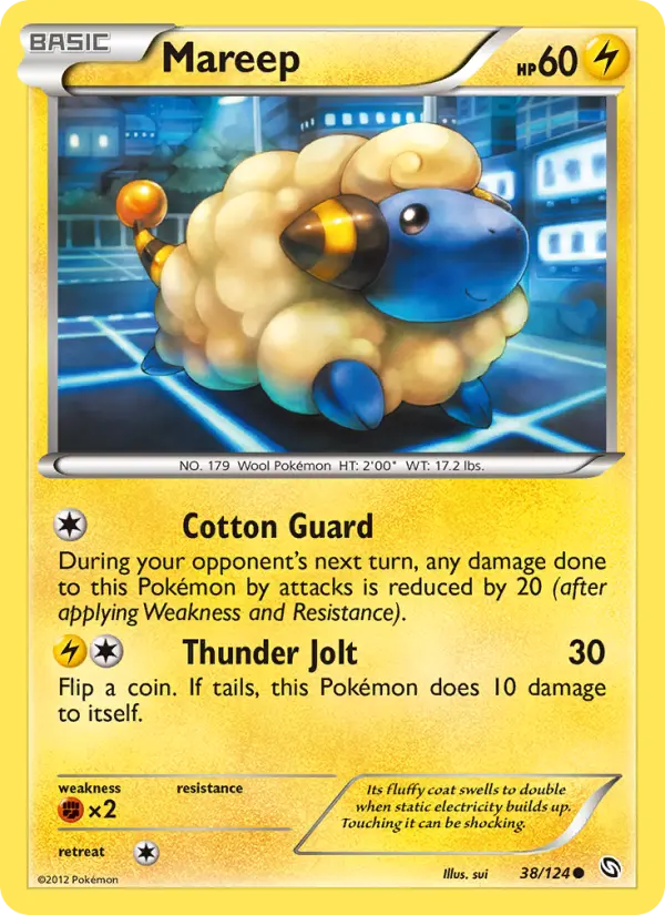 Mareep, Pokémon card