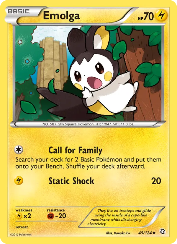 Emolga, Pokémon card