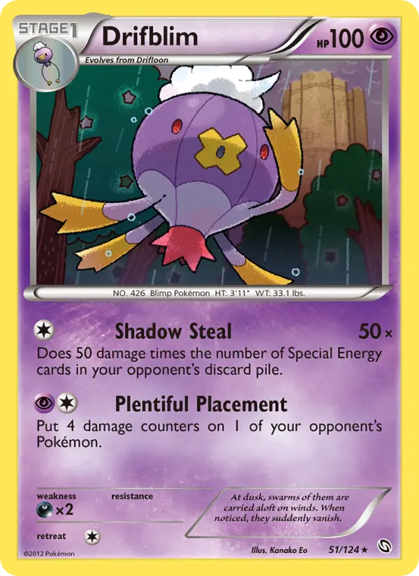 Drifblim, Pokémon card