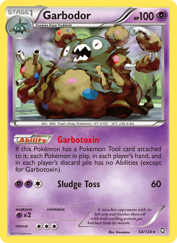 Garbodor, Pokémon card