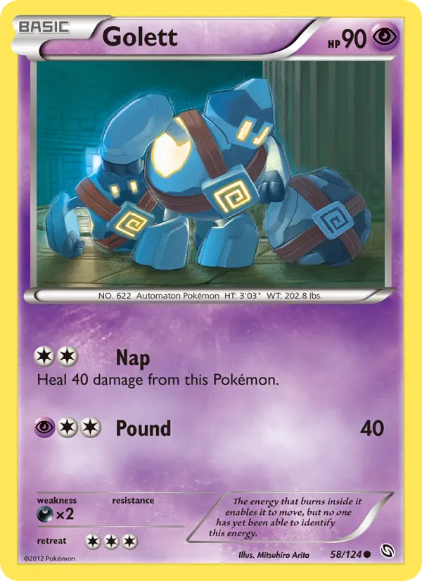 Golett, Pokémon card