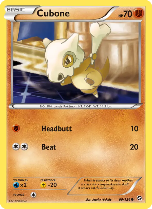 Cubone, Pokémon card