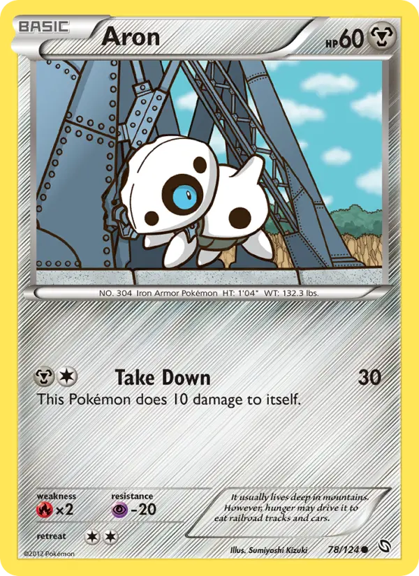 Aron, Pokémon card