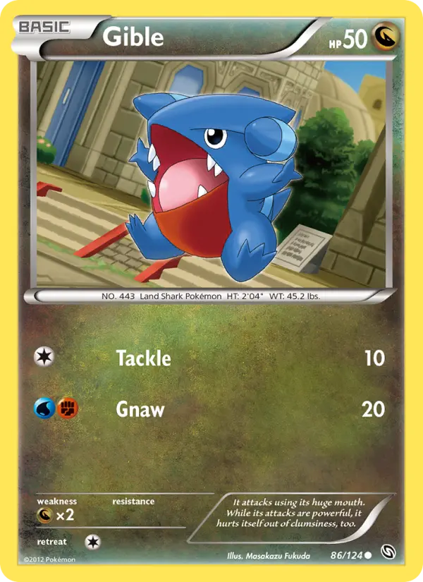 Gible, Pokémon card