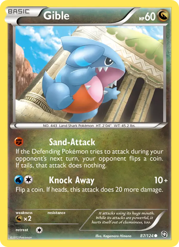 Gible, Pokémon card