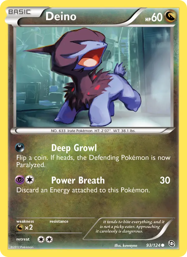 Deino, Pokémon card