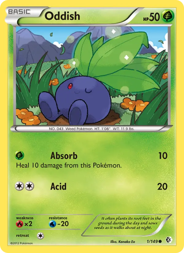 Oddish, Pokémon card