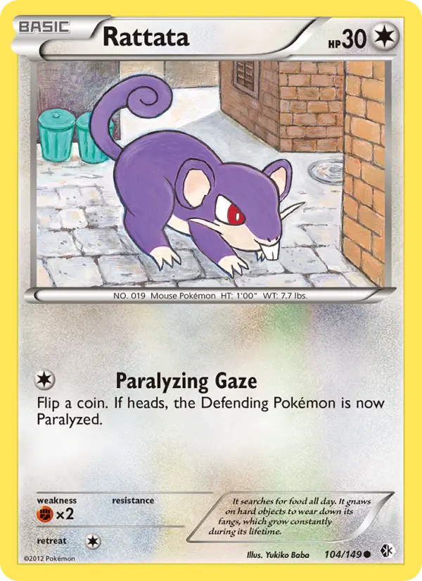 Rattata, Pokémon card