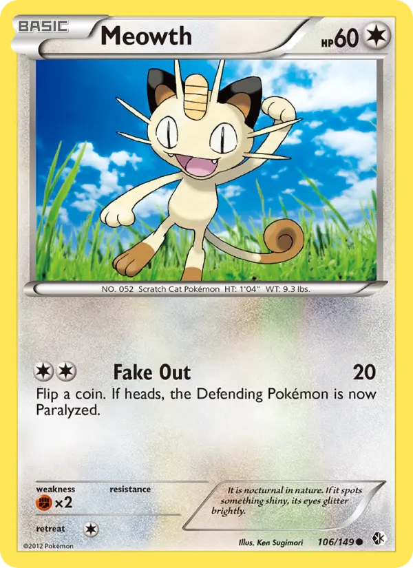 Meowth, Pokémon card