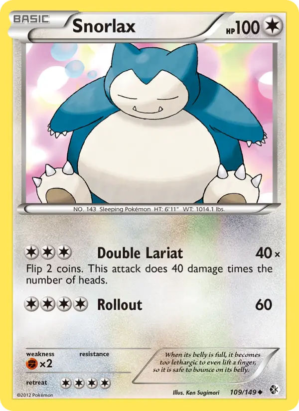 Snorlax, Pokémon card