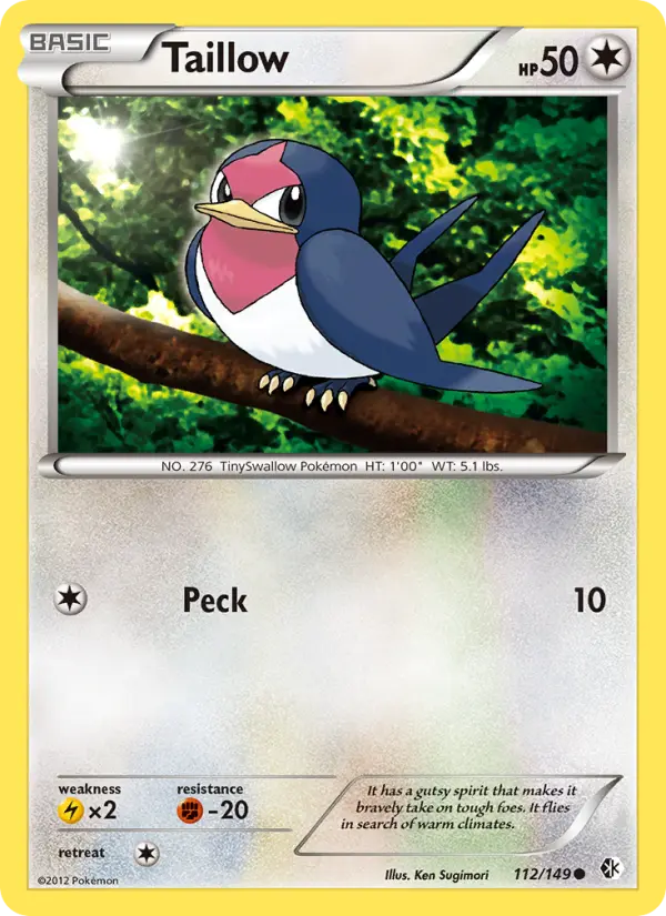 Taillow, Pokémon card